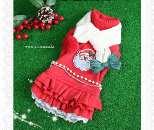 산타베이비2 + 목도리 SET  (크리스마스 강아지옷,고양이옷,대형견옷,맞춤가능)